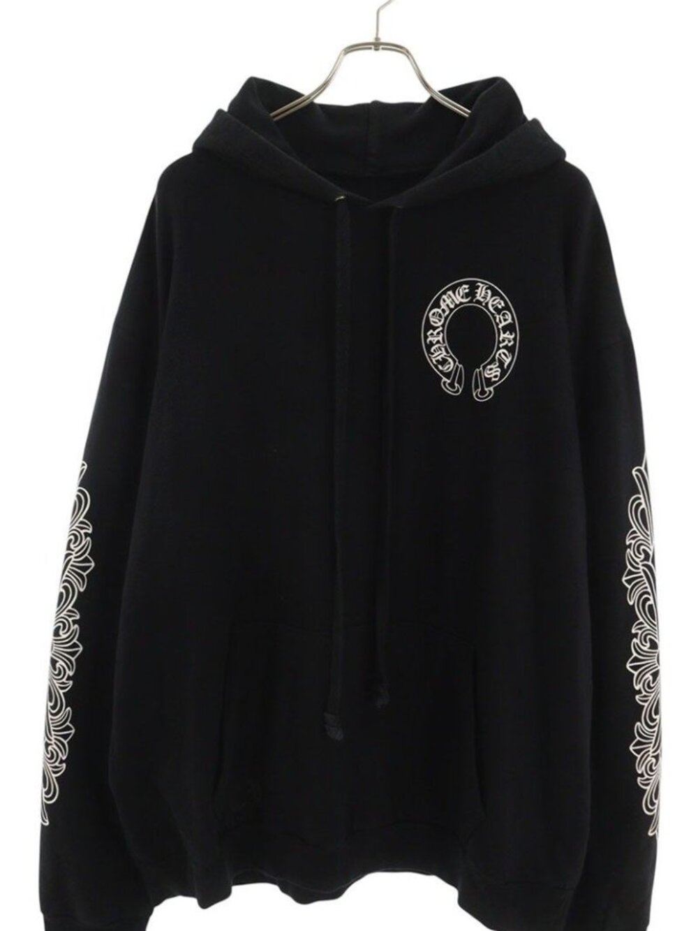 Chrome Hearts Sweatshirt Plv Sleeves Floral Back Horseshoe Print Hoodie XL